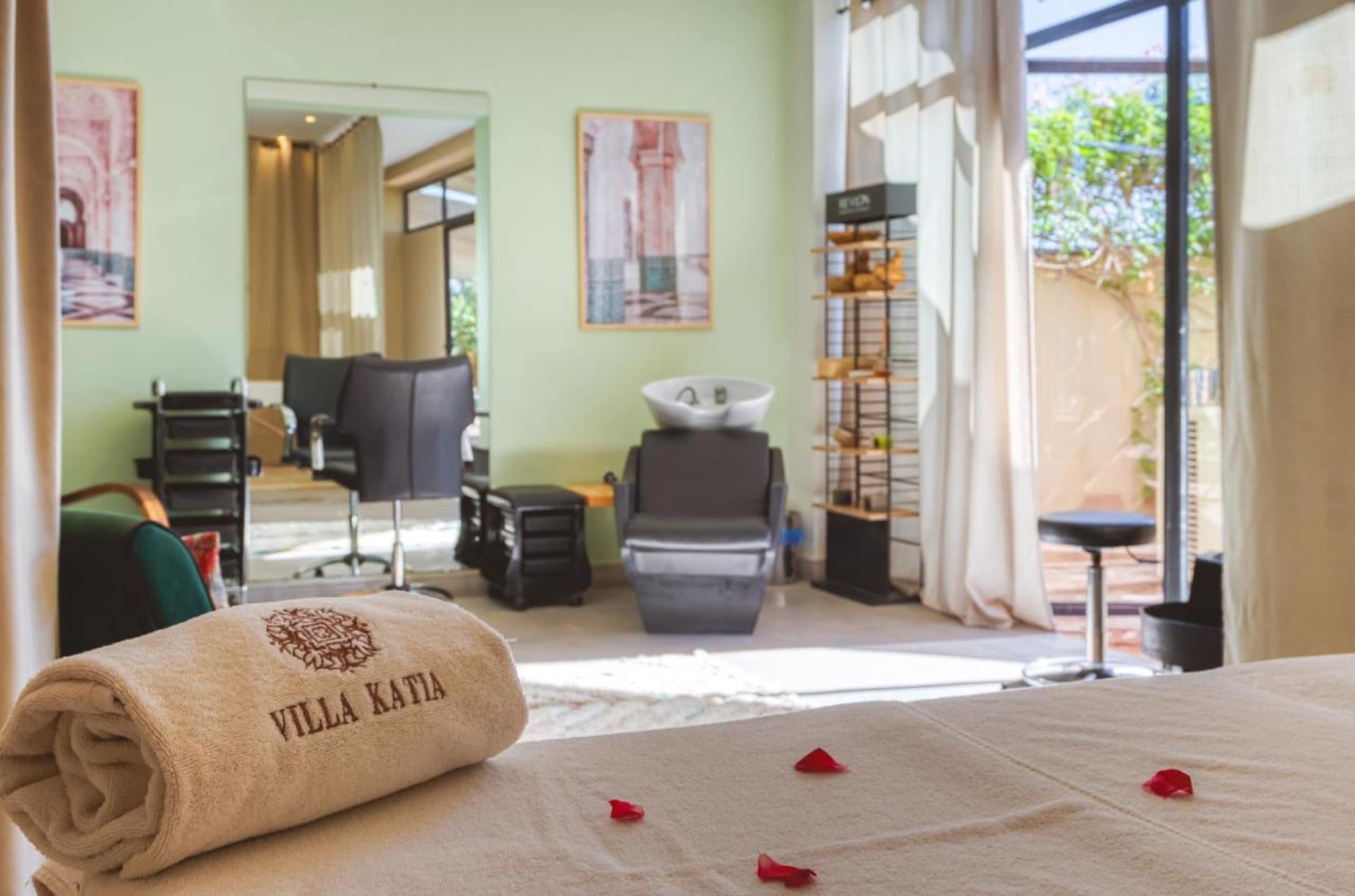Le spa, dont le linge porte encore la marque Villa Katia