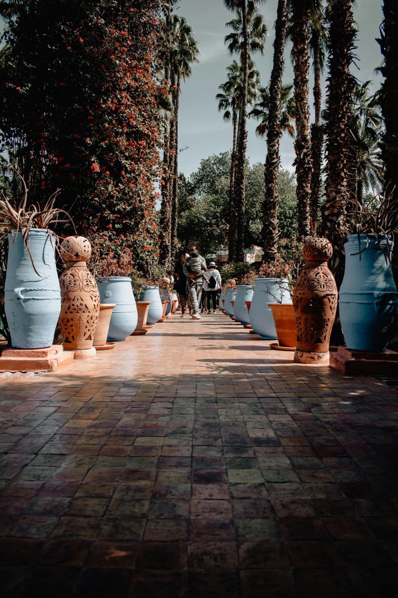 L'allée et les grands pots